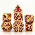 Miniatyrbillede 5 af 5: 7 stk./pakke Polyhedral Zinklegering til Drageskæl DnD RPG Brætspil Terninger (16) 16