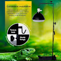 Miniatyrbillede 5 af 5: Reptil Lampe Stativ med Justerbar Base - Metal Gulvlampe Stativ