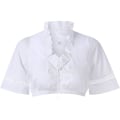 Miniatyrbillede 1 af 5: Dame Oktoberfest Elegant Dirndl Bluse Sort Dirndl Bluse Blondebluse.L.Mat Hvid Matte White L