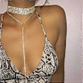 Miniatyrbillede 5 af 5: 2 stk. Rhinestone Kvast Choker Halskæde Multi-lags Bred Krave Halskæder Kvast Kæde Halskæder Til Kvinder Piger Favor