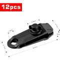 Miniatyrbilde 2 av 4: 12 stk. Sikre presenningklips, multifunksjonelle plasttelt klips for camping baldakinaktiviteter - svart