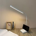 Pikkukuva 2 / 5: Valkoinen USB-ladattava 1200mAh akkukäyttöinen langaton LED-pöytävalaisin