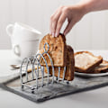 Miniatyrbilde 2 av 5: Grille - pain 6 tranches Design Chrome avec pieds à billes et poi