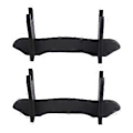 Miniatyrbilde 1 av 4: 2 stk. Sverdstativ Delikat Tre Katana Display Brakett Stativ Sverdfeste Stabil Organizer (Svart)