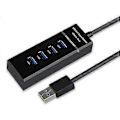 Miniatyrbild 1 av 5: Hög Hastighet USB3.0 Hub 4-Portars USB-Adapter Kompatibel för Stationär Dator Laptop TV 5Gbps Effektiv Dataöverföring & Laddning 1 meter