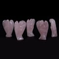 Pikkukuva 3 / 3: Kaiverrettu Rose Quartz Obsidian -kivi enkelin taskuun, 1,5 tuumaa