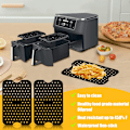 Miniatyrbild 5 av 5: Airfryer-tillbehör, silikonformar för airfryer, dubbelkorg A