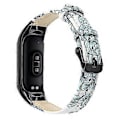 Miniatyrbillede 1 af 5: Til Xiaomi Smart Band 8 Ægte Læderrem med Sort Urkasse Style M