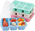 4-delt bentoboks, snacksboks for voksne og barn, 5-roms lunsjboks, gjenbrukbar matlagingsboks, separat matbeholder