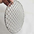 Miniatyrbilde 4 av 5: Rustfritt Stål Gryteholder Grillrist Mesh Pads Bærbar Utendørs Vedstativ Campingovn Tilbehør 19cm 19cm