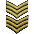 Miniatyrbild 2 av 5: US Army broderad lapp - Sergeant Rank - kommer att sys på
