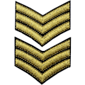 Miniatyrbillede 2 af 5: US Army broderet patch - Sergeant rang - vil blive syet på