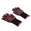 Miniatyrbillede 2 af 5: 2 stk. Grillhandsker Uafhængigt Fingerdesign Vaskbart Polyester Silikone Materiale 500C Varmebestandighed Ovnhandsker