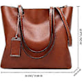 Miniatyrbillede 5 af 5: Dame Top Handle Satchel Håndtasker Skuldertaske Messenger Tote Taske Pung