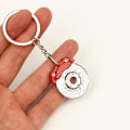 Miniatyrbillede 3 af 5: 8 stk. Dæk Nøglering Justerbar Nøgle Gear Nøglering Bil Turbo Gea