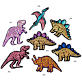 Miniatyrbillede 1 af 5: 14 stk. Børnebroderede Dinosaur-Applikationer til Syning/Strygning