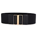 Miniatyrbilde 1 av 5: Svart 75cm Elastisk Belte for Kvinner Stretch Belte Elastisk Belte Bred Be