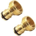 Miniatyrbillede 1 af 5: 2 stk. Have Slange Hurtigkobling 3/4 Tommer Messing Han Gevind Slange