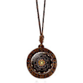 Pikkukuva 1 / 5: Puinen Sri Yantra -amulettikaulakoru, heksagrammi, pyhä geometrinen kuvio, riipus, solisluuketju, käsintehdyt henkiset korut 1