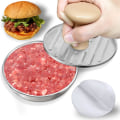 Miniatyrbillede 1 af 5: Hamburgerpresser i rustfrit stål, 5 tommer, non-stick