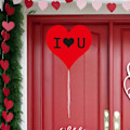 Miniatyrbillede 4 af 4: Valentinsdag Haveflag Kærlighed Filt Vedhæng Hjem Dekoration Valentinsdag Bryllup Dekoration Valentinsdag Gave C