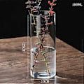 Miniatyrbild 3 av 3: Klar Glasvas Blomvas Minimalistisk Glasvas Cylinderformad Blomvas för Bröllop Vardagsrum Dekorativ Gåva 10x25cm