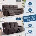 Miniatyrbilde 3 av 4: Kaffe farge, lenestol sofa trekk, 3-seters sofa lenestol trekk,
