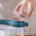 Miniatyrbilde 3 av 5: 4-delt sett med matoppbevaringsklemmer, plastforseglingsklemmer i rustikk stil for melkepulver- og frokostblandingspakker
