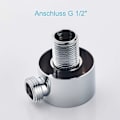 Miniatyrbilde 2 av 5: Rund Slangekobling - Krom Veggkoblende Albue - - Messing - U