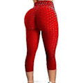Miniatyrbilde 2 av 3: Bubble Hip Butt Lifting Anti Cellulite Leggings for kvinner, Høy Midje, Trenings Tights med Magekontroll for Yoga (style665)