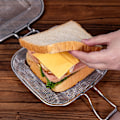 Miniatyrbilde 2 av 5: Sandwichklemme 304 rustfritt stål toast brød baking nett baking b