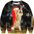 Jul Tröja 3D Digitaltryck Rundhalsad Sweatshirt - W2582707 - Storlek M M