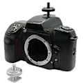 Miniatyrbillede 2 af 5: Metal Hot Shoe Adapter til DSLR-kameraer med 1/4 tomme skrue, stærk og pålidelig stativpladeskrue til langvarig brug, sort Black
