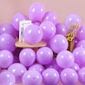 Miniatyrbillede 1 af 5: 100 stk. lilla latex balloner pastel balloner 10 tommer Macaron balloner