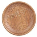 Miniatyrbillede 1 af 5: Bærbart Lys Farve Rundt Træ Te Kaffe Brød Frugt Mad Serveringsbakke Tallerken (9,5 cm)