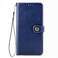 Pikkukuva 2 / 5: Yksivärinen nahkakotelo Samsung Galaxy M31s -puhelimelle Blue