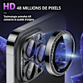 Miniatyrbillede 4 af 5: Kamera Beskytter til Sort iPhone 14 Pro/iPhone 14 Pro Max, [One-
