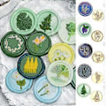 Miniatyrbild 2 av 5: 10 st Blad Sigillvax Stämpel Växtserie Vax Sigill Stämpel Mässingshuvud Blommor Sigill Stämpel för Scrapbooking Dekoration zw62