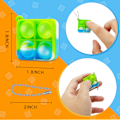 Miniatyrbillede 3 af 10: 30 firkantede mini fidget legetøj til børn, børns stressaflastende squeeze nøglering legetøj