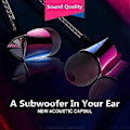 Miniatyrbild 5 av 5: 3,5 mm Mobiltelefon In-ear Trådbunden Subwoofer Med Mikrofon Justering Trådbundet Headset För
