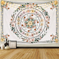 Miniatyrbild 1 av 5: 1 st Floral Mandala Gobeläng för Sovrum, Estetisk, Bohémisk, Wal