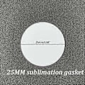 Miniatyrbild 2 av 5: Multifunktionell 10x/Set Sublimering Blank Aluminiumplåt 25mm/0.98'' Värmeöverföring Cirkulära Blanko Patchar för DIY Hantverk