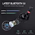 Pikkukuva 3 / 5: Bluetooth-kuulokkeet 5.1, langattomat nappikuulokkeet syvä basso melu peruutus