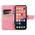 Miniatyrbillede 3 af 5: Butterfly Love Flower Læder Etui Til iPhone 13 mini Pink