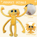 Miniatyrbillede 2 af 5: Gul firehåndet monster 33cm, Rainbow Friend plys bamse