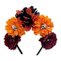 Miniatyrbillede 1 af 5: Hekse Kranie Djævel Rose Hårbøjle Mørk Blomst til Karnevaler Fest Håndlavet Gotisk Festkostume Djævel Sektion 6 Section 6