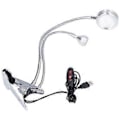 Miniatyrbilde 2 av 5: Klype Skrivebordslampe 10 Gir Justerbar LED Dobbel Hodet Svanehals Bordlampe Leselampe for Soverom