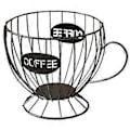 Miniatyrbild 1 av 5: Stilren kaffehylla Praktisk kaffehållare Displayställ Bärbara hyllor Kaffeförvaringsorganisatör Korg Svart