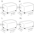 Miniatyrbilde 5 av 5: Lysegrå, M Square Ottoman-trekk, Stretchable Pustende Vaskbar