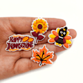 Miniatyrbillede 5 af 5: 20 stk. Thanksgiving-serie skotilbehør til Croc-charms til Te